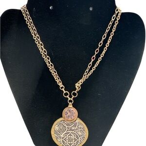 Chicos Double Pendant Necklace